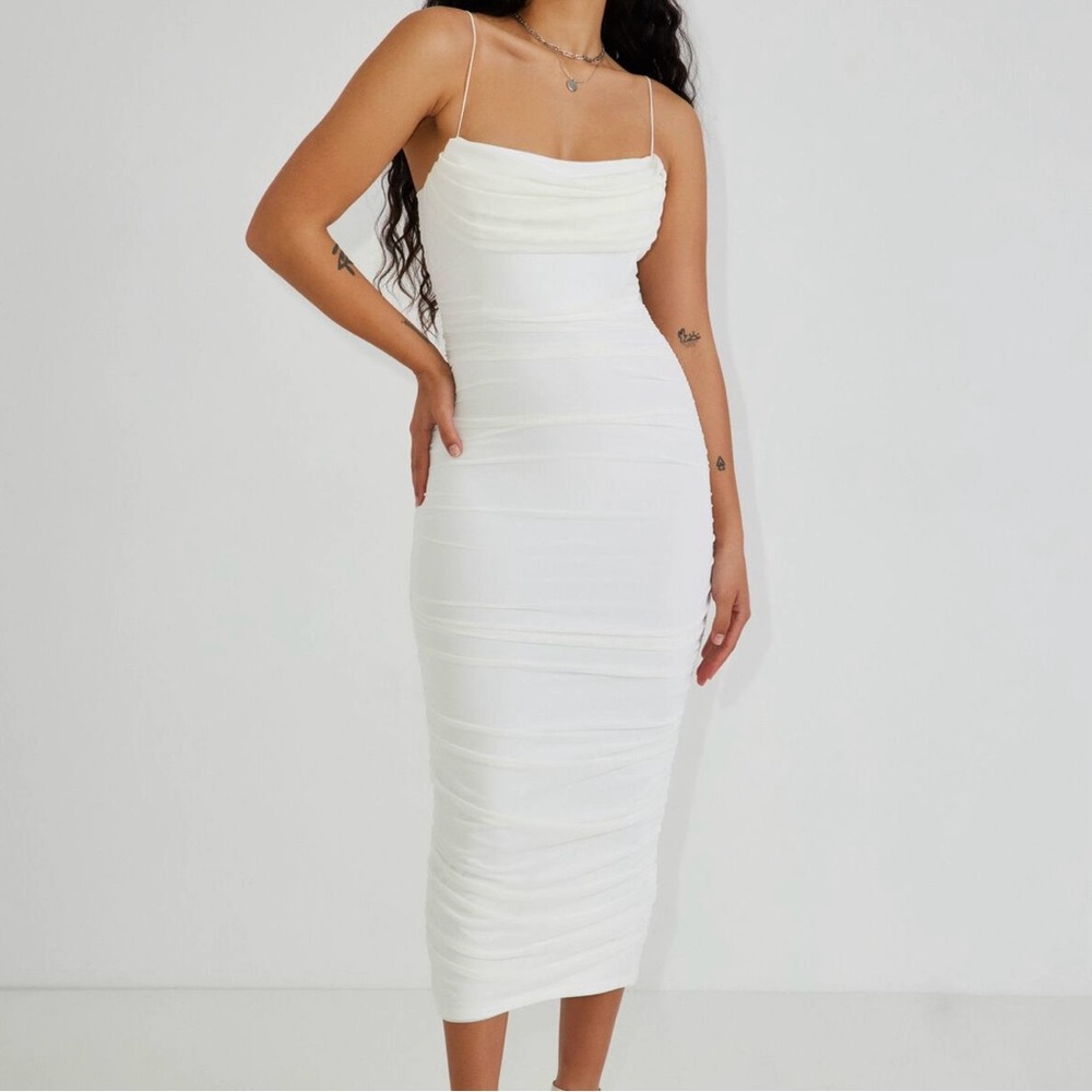 Cowl Midi Dress